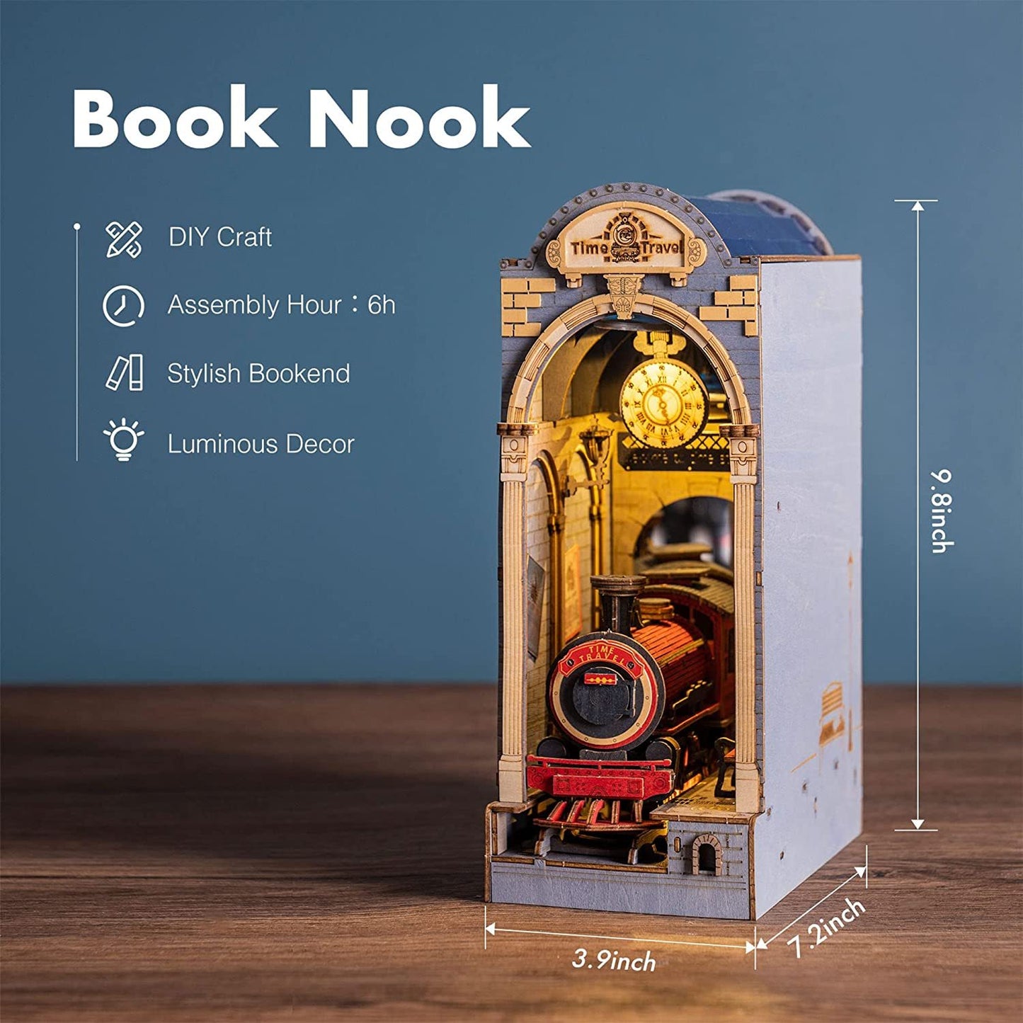 Robotime Rolife Book Nooks Series Stories In Books 4 Kinds DIY Wooden Miniature House Furniture Sakura Densya TGB01 Dropshipping