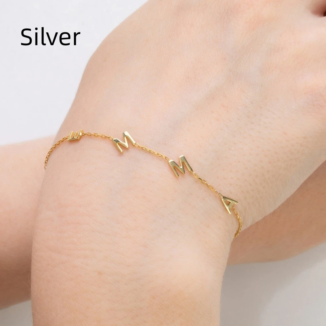 Custom Letters Name Bracelets For Women Men Kid Stainless Steel Gold Color Initials Heart Bracelet Jewelry Birthday Gift