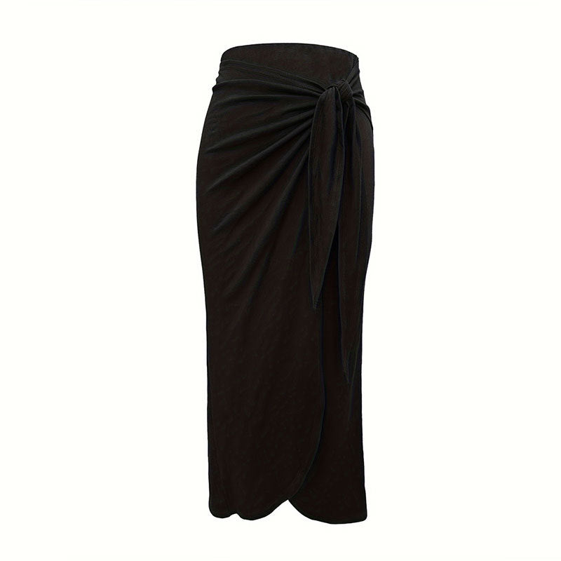 Bundle Slit Irregular Skirt High Sense