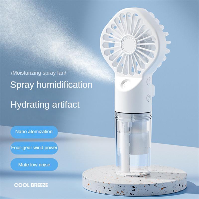 Strong Power Spray Humidification Small Mist Fan Humidification Usb Charging Portable Fan Icy And Refreshing Fan Water Supplement