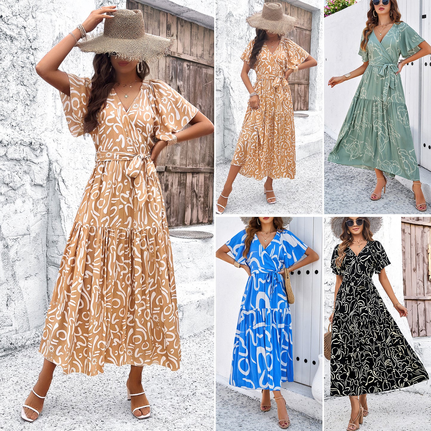 European And American Spring And Summer  Dress